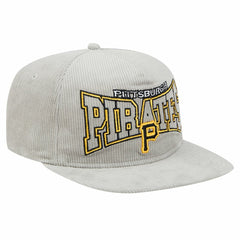 Pittsburgh Pirates Gray Corduroy Golfer Snapback Hat