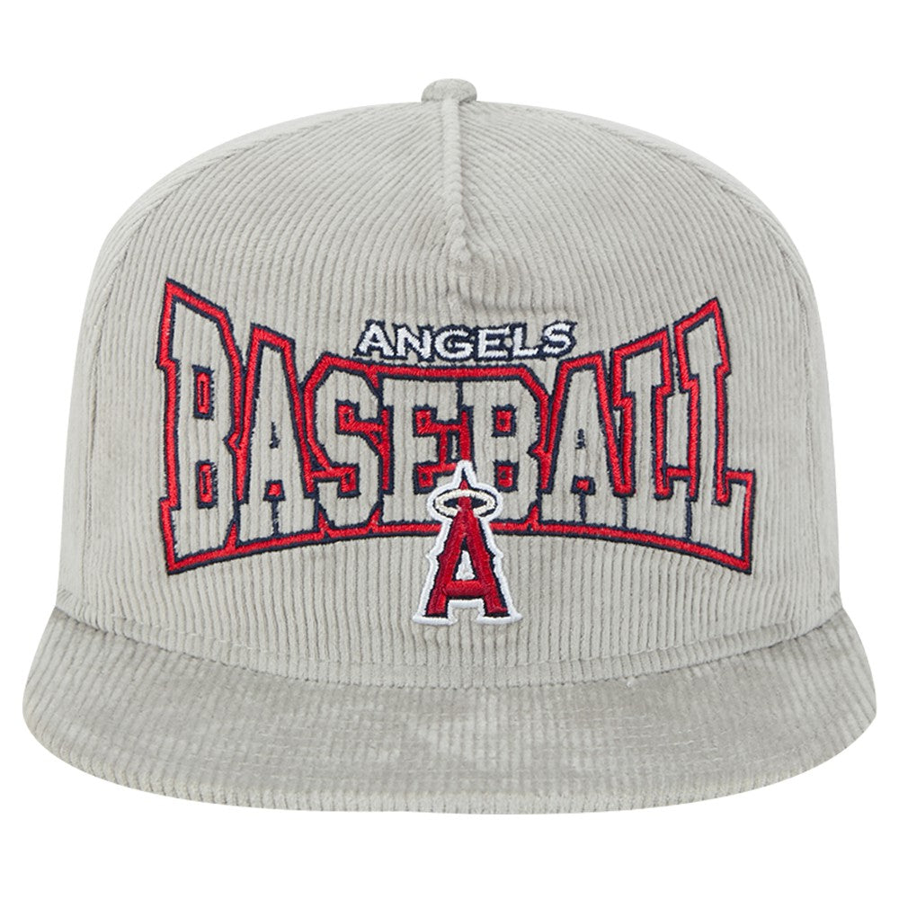 Los Angeles Angels Gray Corduroy Golfer Snapback Hat