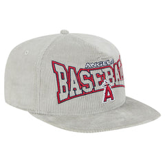 Los Angeles Angels Gray Corduroy Golfer Snapback Hat
