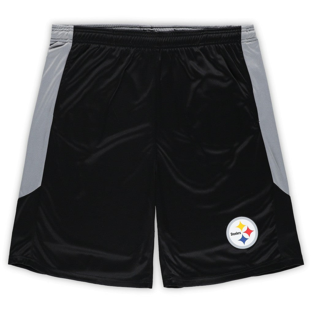 Pittsburgh Steelers Big & Tall Team Logo Shorts - Black cheap