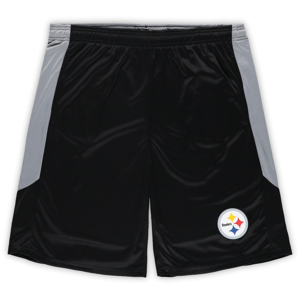 Pittsburgh Steelers Big & Tall Team Logo Shorts - Black cheap