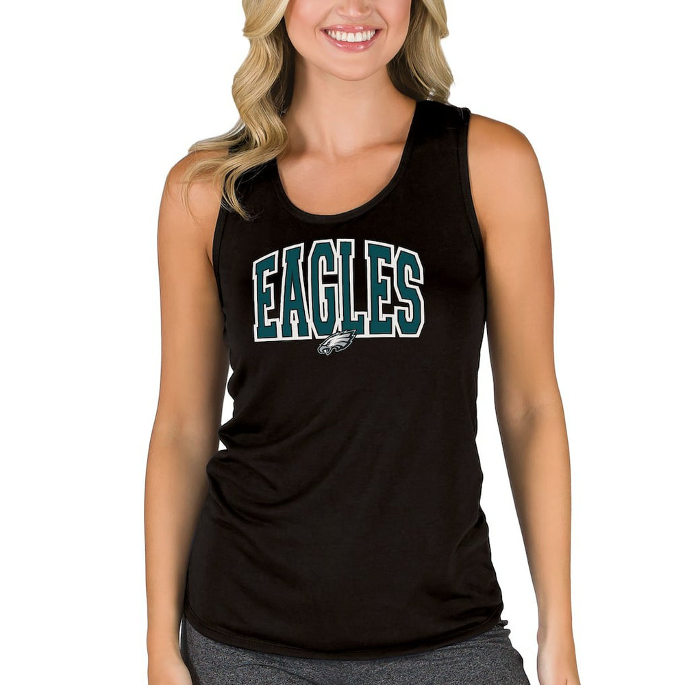 Philadelphia Eagles Concepts Sport Women's Marathon Racer Back Tank Top - Black discount