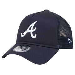 Atlanta Braves 9FORTY A-Frame Trucker Adjustable Hat Navy