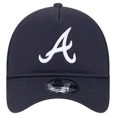 Atlanta Braves 9FORTY A-Frame Trucker Adjustable Hat Navy