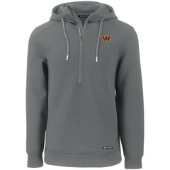 Washington Commanders Cutter & Buck Primary Mark Roam Eco Recycled Half-Zip Pullover Hoodie - Gray on sale