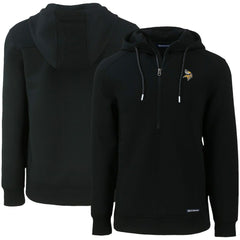 Minnesota Vikings Cutter & Buck Primary Mark Roam Eco Recycled Half-Zip Pullover Hoodie - Black online