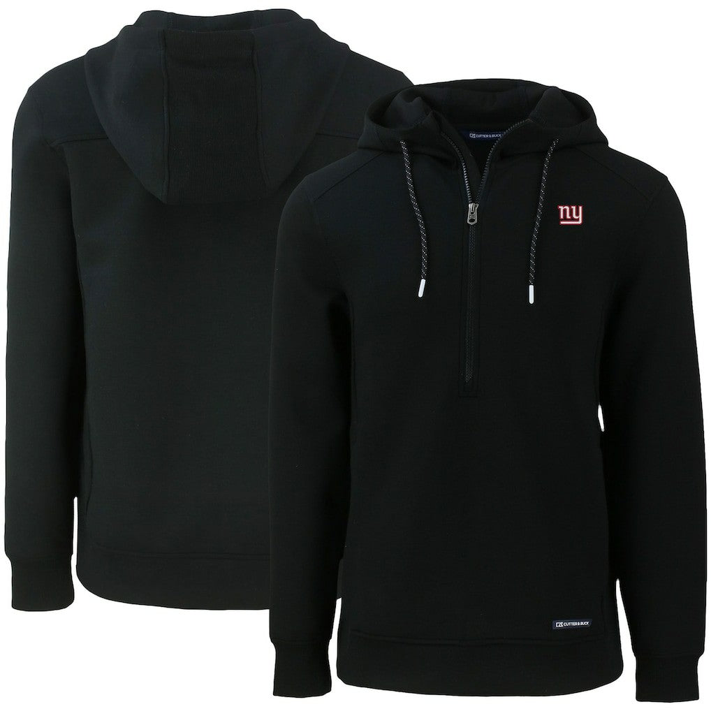 New York Giants Cutter & Buck Primary Mark Roam Eco Recycled Half-Zip Pullover Hoodie - Black online