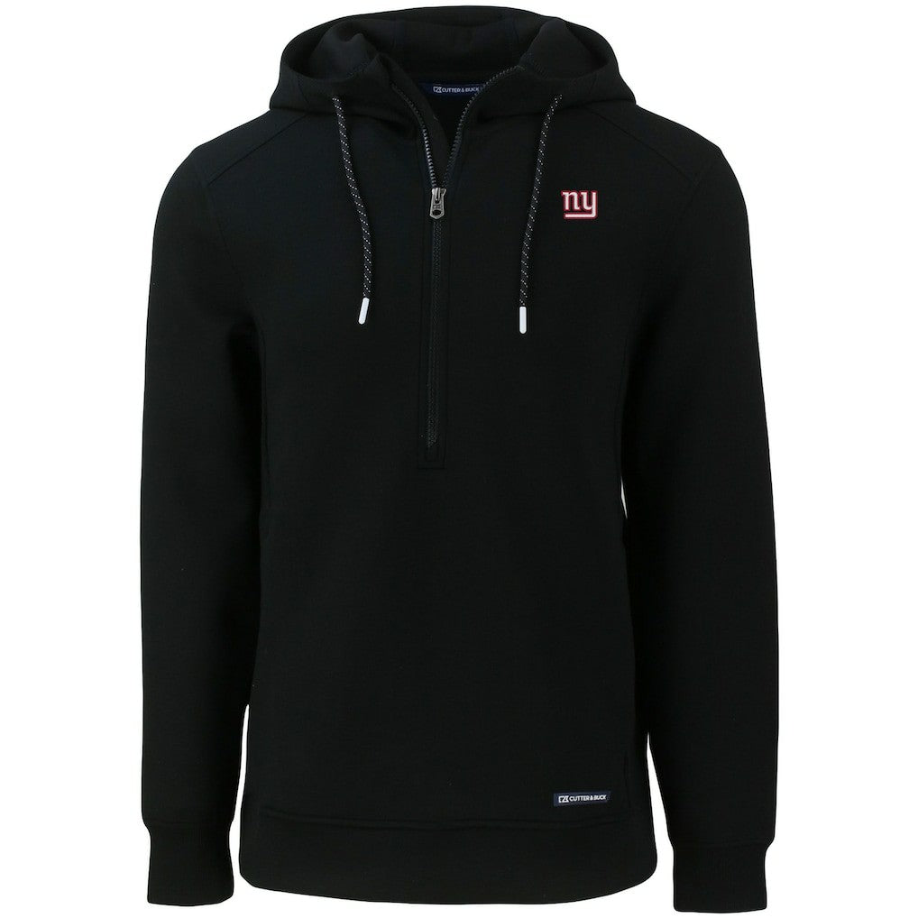 New York Giants Cutter & Buck Primary Mark Roam Eco Recycled Half-Zip Pullover Hoodie - Black online