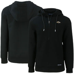 Baltimore Ravens Cutter & Buck Primary Mark Roam Eco Recycled Half-Zip Pullover Hoodie - Black cheap