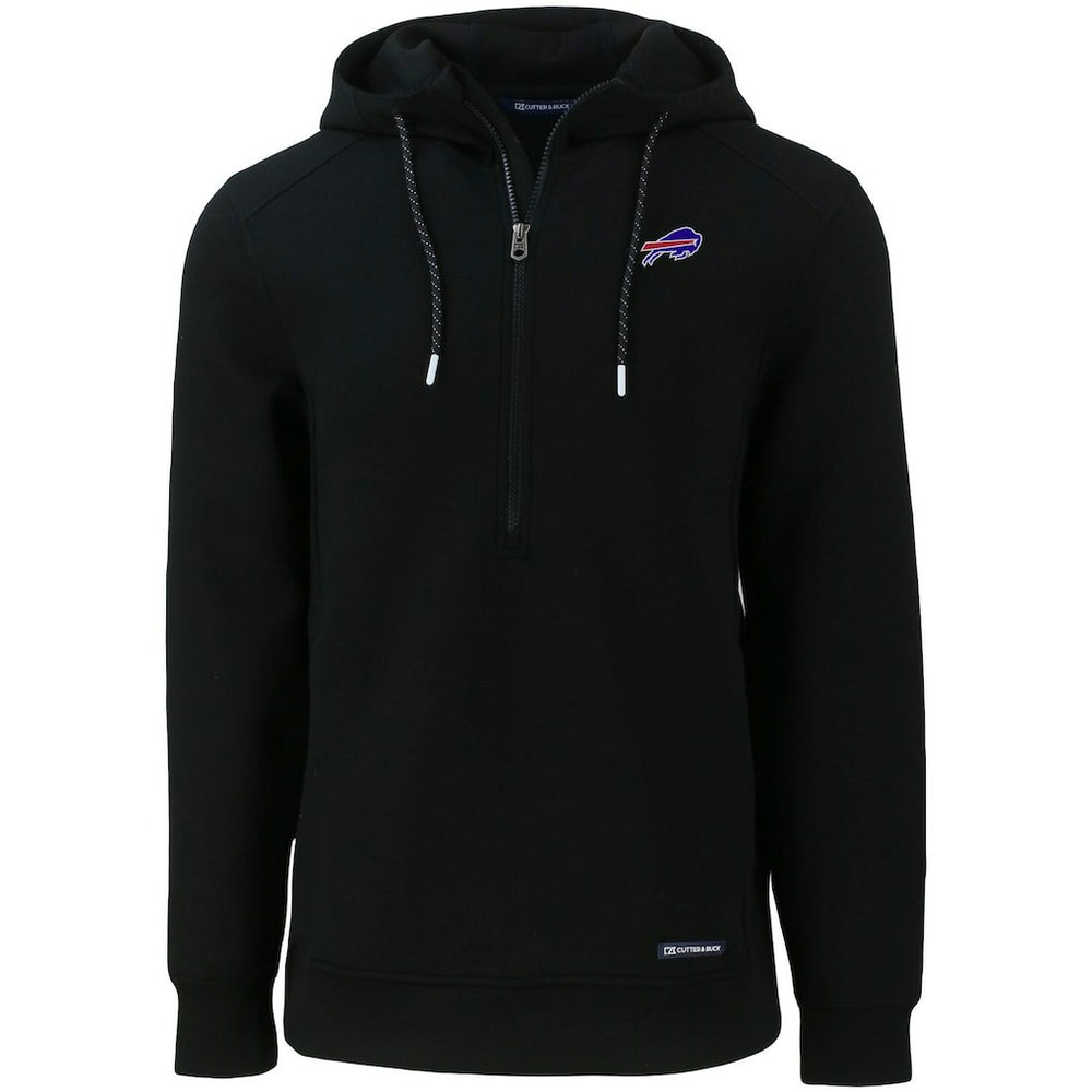 Buffalo Bills Cutter & Buck Primary Mark Roam Eco Recycled Half-Zip Pullover Hoodie - Black discount