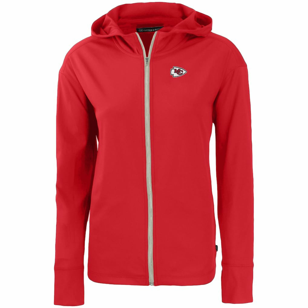 Kansas City Chiefs Cutter & Buck Women's Primary Mark Daybreak Eco Recycled Full-Zip Hoodie - Red online