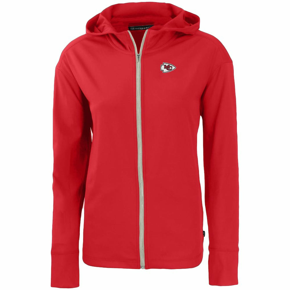 Kansas City Chiefs Cutter & Buck Women's Primary Mark Daybreak Eco Recycled Full-Zip Hoodie - Red online