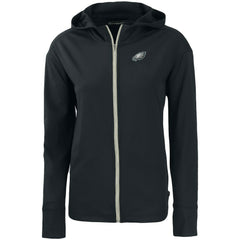 Philadelphia Eagles Cutter & Buck Women's Primary Mark Daybreak Eco Recycled Full-Zip Hoodie - Black discount