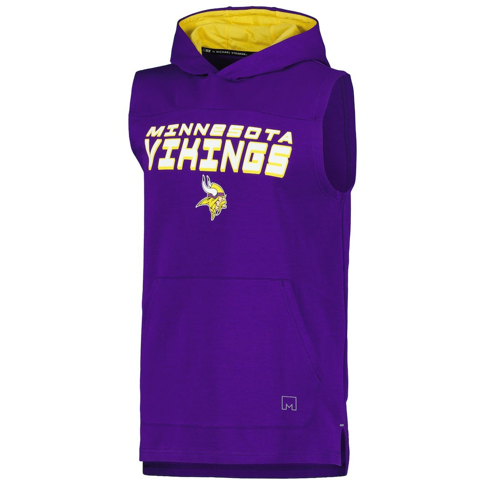 Minnesota Vikings MSX by Michael Strahan Captain Sleeveless Hoodie T-Shirt - Purple outlet