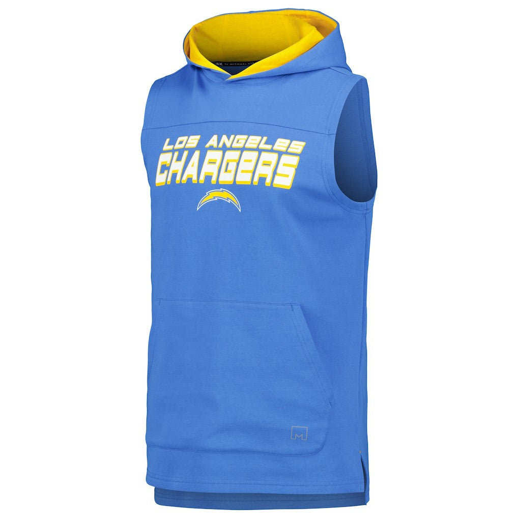 Los Angeles Chargers MSX by Michael Strahan Captain Sleeveless Hoodie T-Shirt - Powder Blue on sale