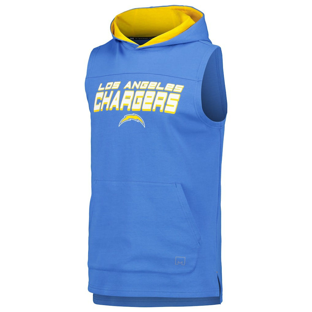 Los Angeles Chargers MSX by Michael Strahan Captain Sleeveless Hoodie T-Shirt - Powder Blue on sale