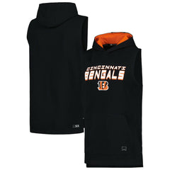 Cincinnati Bengals MSX by Michael Strahan Captain Sleeveless Hoodie T-Shirt - Black sale