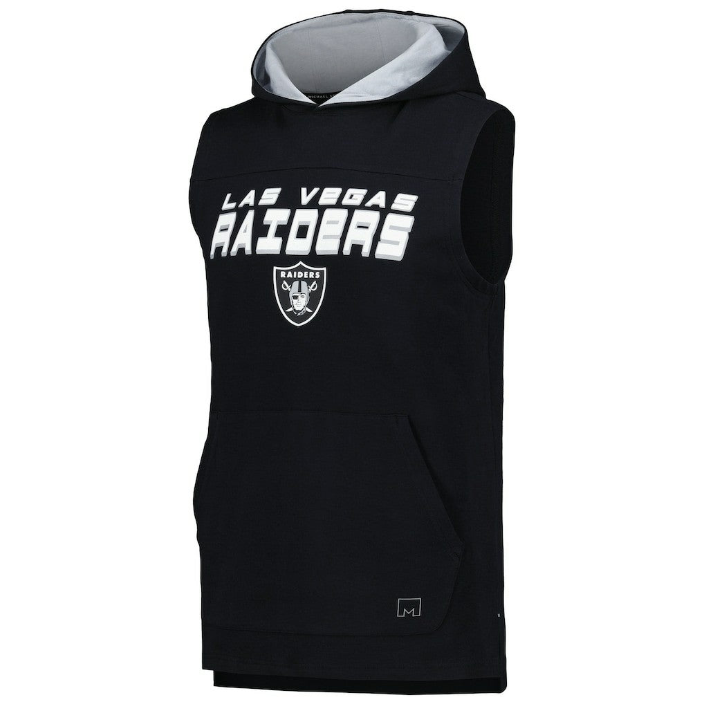 Las Vegas Raiders MSX by Michael Strahan Captain Sleeveless Hoodie T-Shirt - Black for sale
