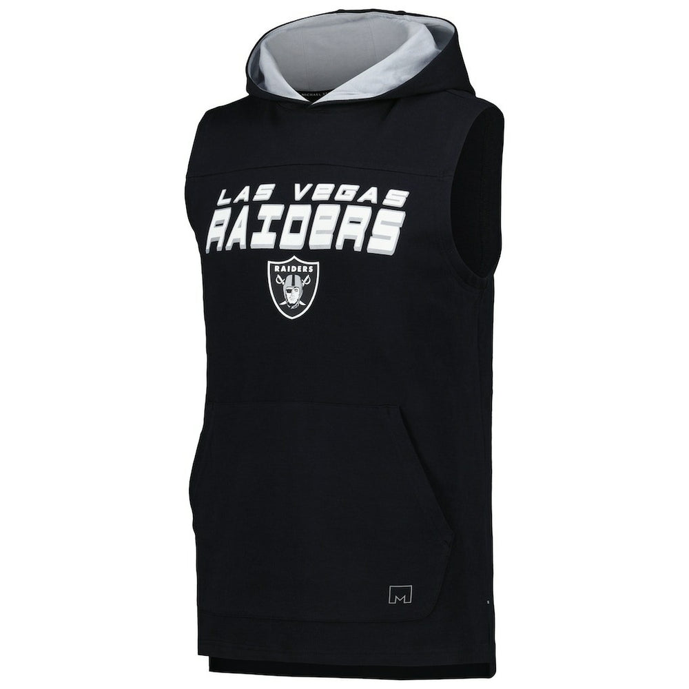 Las Vegas Raiders MSX by Michael Strahan Captain Sleeveless Hoodie T-Shirt - Black for sale