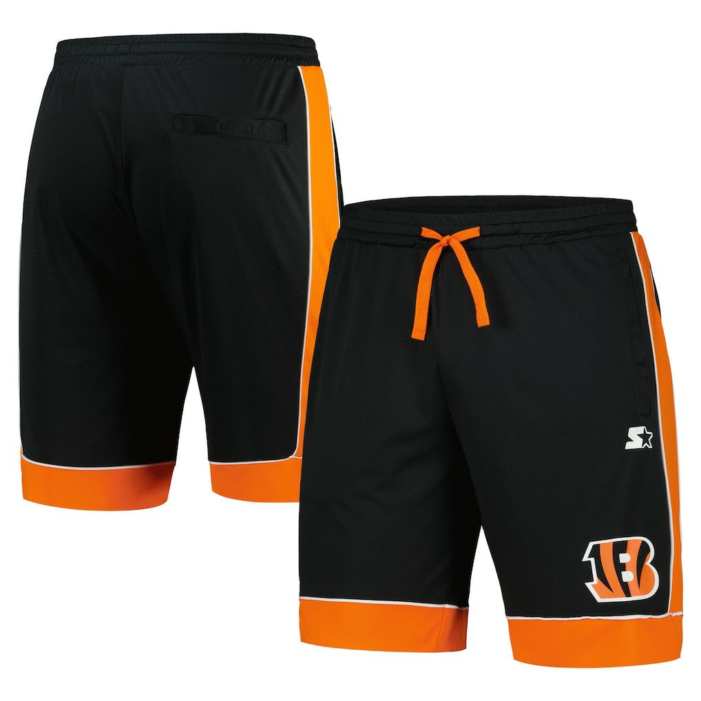 Cincinnati Bengals Starter Fan Favorite Fashion Shorts - Black/Orange sale