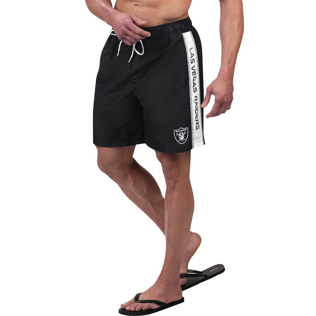 Las Vegas Raiders G-III Sports by Carl Banks Streamline Volley Swim Shorts - Black for sale