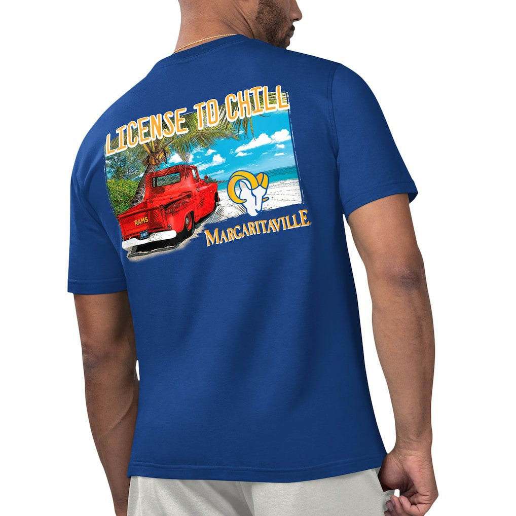 Los Angeles Rams Margaritaville Licensed to Chill T-Shirt - Royal sale