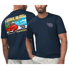 Tennessee Titans Margaritaville Licensed to Chill T-Shirt - Navy for sale