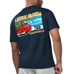 Tennessee Titans Margaritaville Licensed to Chill T-Shirt - Navy for sale