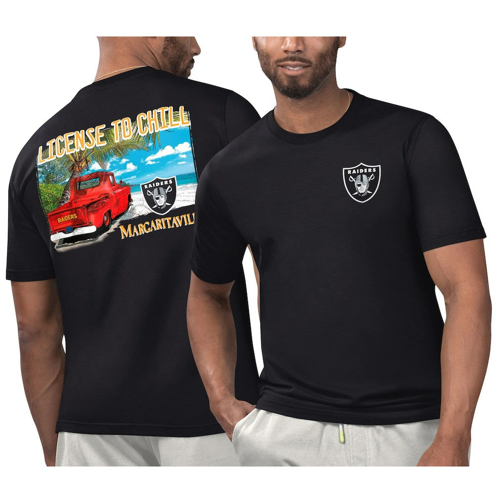 Las Vegas Raiders Margaritaville Licensed to Chill T-Shirt - Black for sale