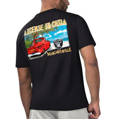 Las Vegas Raiders Margaritaville Licensed to Chill T-Shirt - Black for sale