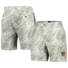 Cincinnati Bengals Margaritaville Sandwashed Monstera Print Amphib Shorts - Gray online