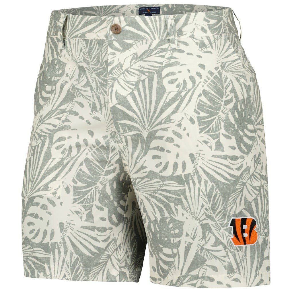 Cincinnati Bengals Margaritaville Sandwashed Monstera Print Amphib Shorts - Gray online
