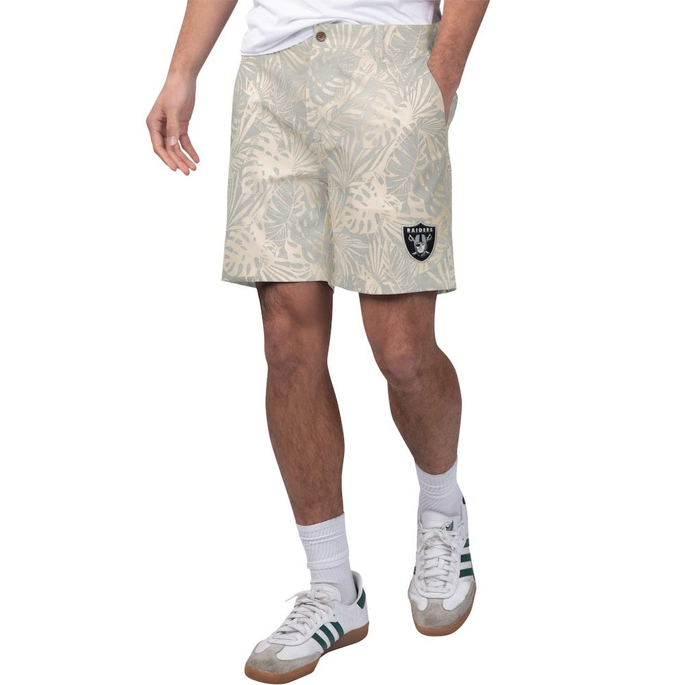 Las Vegas Raiders Margaritaville Sandwashed Monstera Print Amphib Shorts - Gray discount