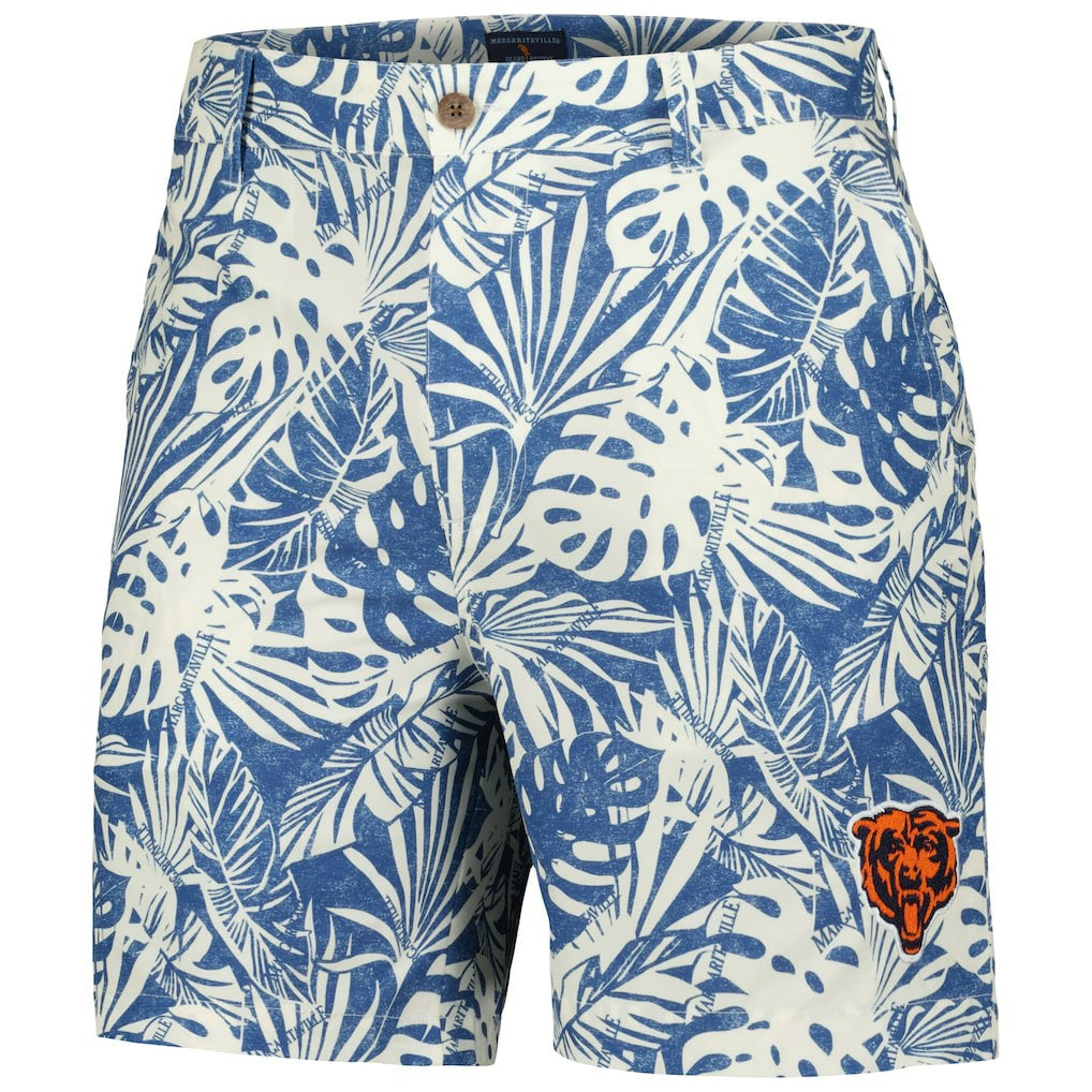 Chicago Bears Margaritaville Sandwashed Monstera Print Amphib Shorts - Navy discount