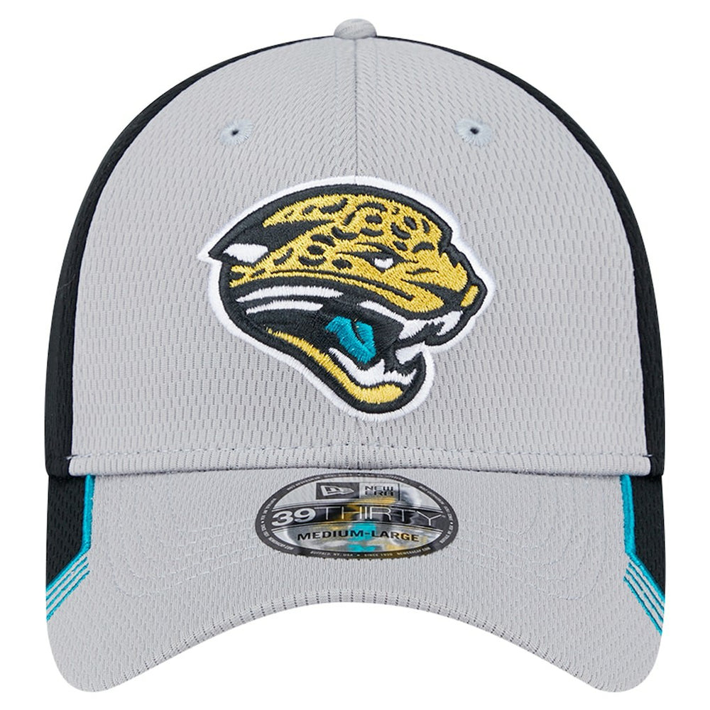 New Era Jacksonville Jaguars Gray Throwback Active Visor Trim 39THIRTY Flex Hat sale