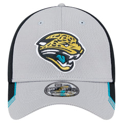 New Era Jacksonville Jaguars Gray Throwback Active Visor Trim 39THIRTY Flex Hat sale
