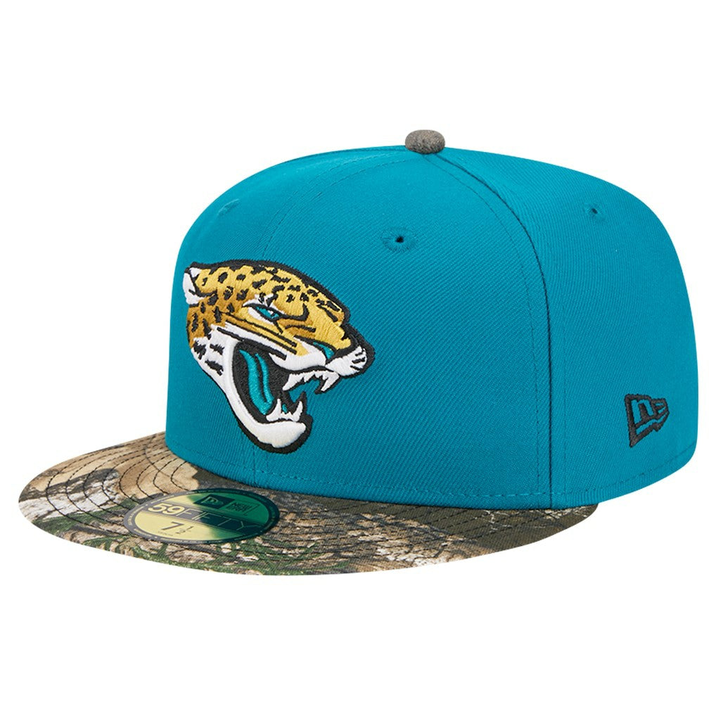 New Era Jacksonville Jaguars Teal Active Two-Tone Camo 59FIFTY Fitted Hat cheap