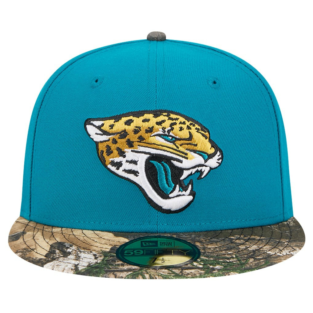 New Era Jacksonville Jaguars Teal Active Two-Tone Camo 59FIFTY Fitted Hat cheap