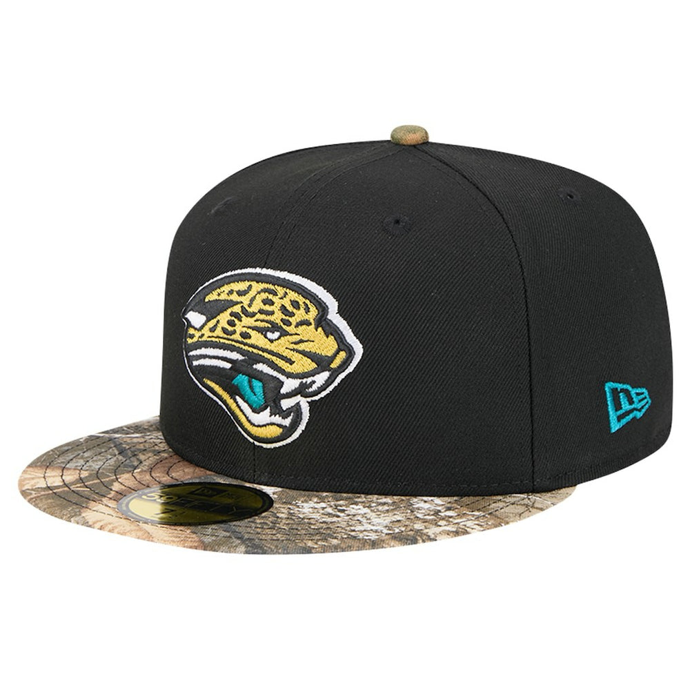 New Era Jacksonville Jaguars Black Active Two-Tone Camo 59FIFTY Fitted Hat on sale