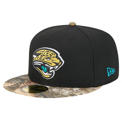 New Era Jacksonville Jaguars Black Active Two-Tone Camo 59FIFTY Fitted Hat on sale