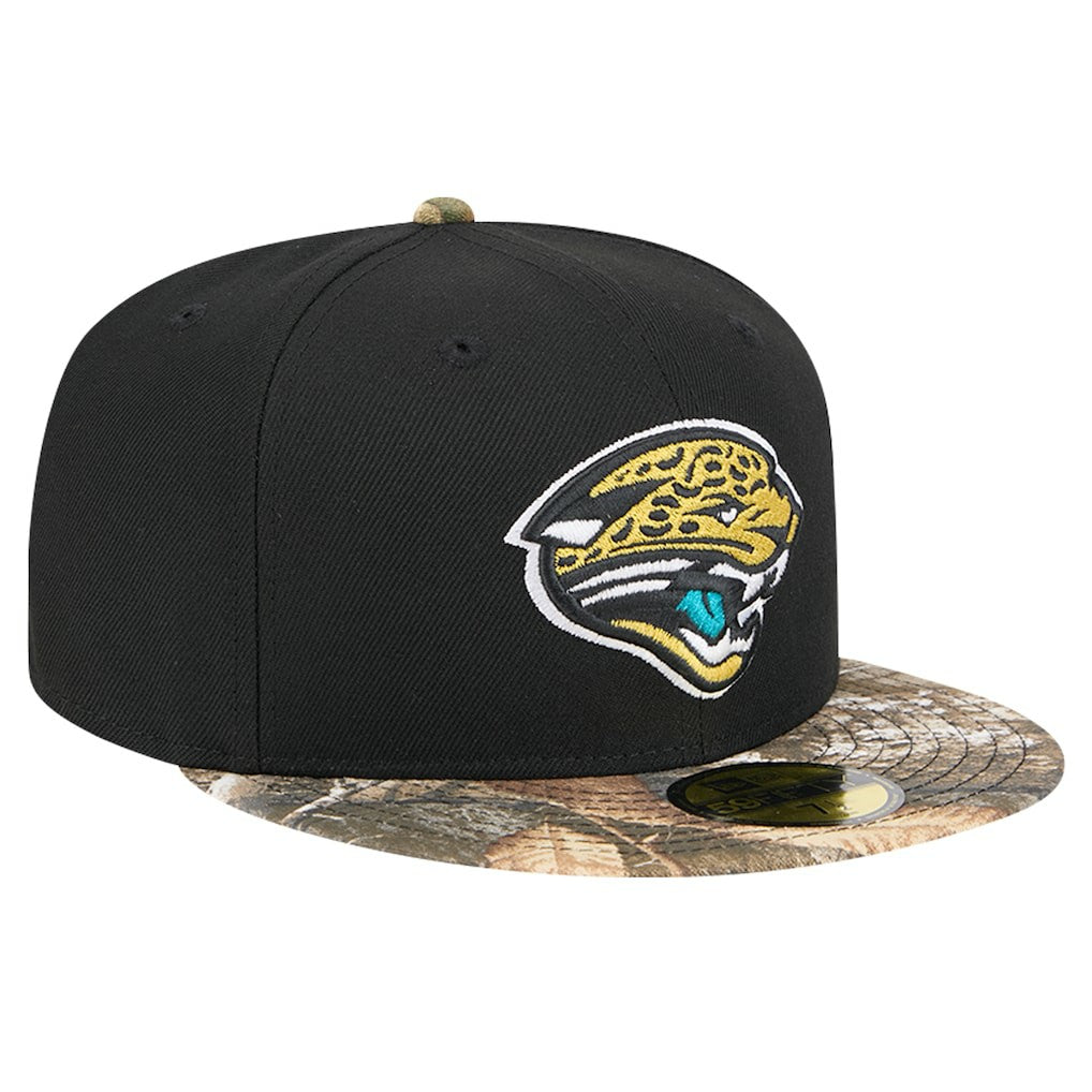 New Era Jacksonville Jaguars Black Active Two-Tone Camo 59FIFTY Fitted Hat on sale