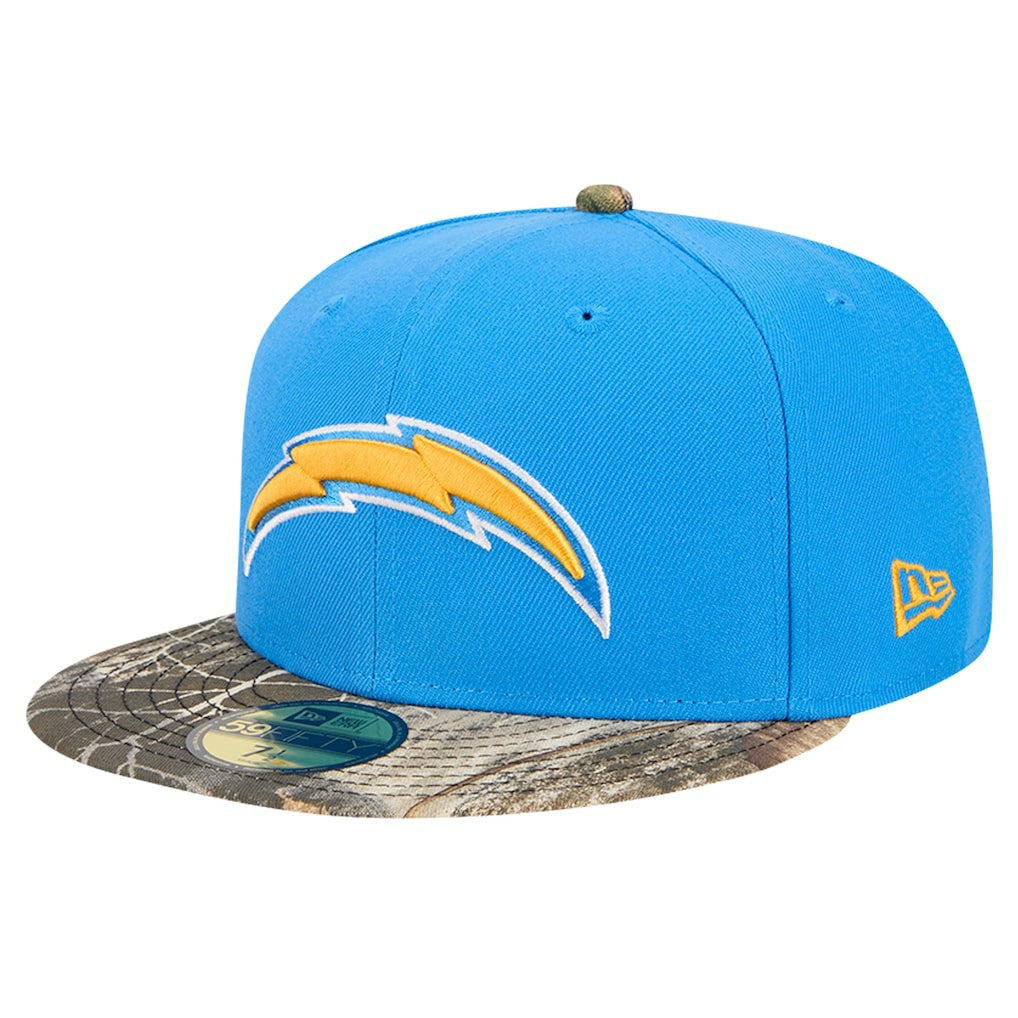 New Era Los Angeles Chargers Powder Blue Active Two-Tone Camo 59FIFTY Fitted Hat on sale