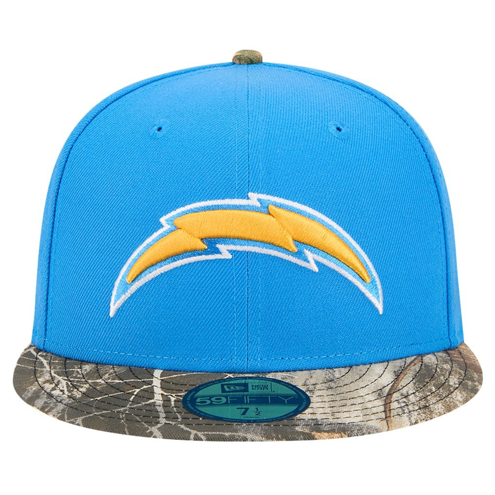 New Era Los Angeles Chargers Powder Blue Active Two-Tone Camo 59FIFTY Fitted Hat on sale