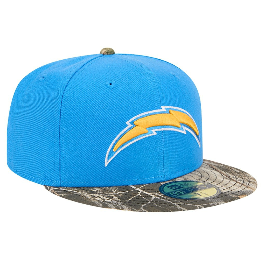 New Era Los Angeles Chargers Powder Blue Active Two-Tone Camo 59FIFTY Fitted Hat on sale
