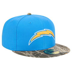 New Era Los Angeles Chargers Powder Blue Active Two-Tone Camo 59FIFTY Fitted Hat on sale