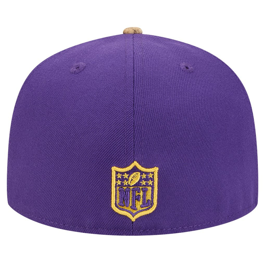 New Era Minnesota Vikings Purple Active Two-Tone Camo 59FIFTY Fitted Hat on sale