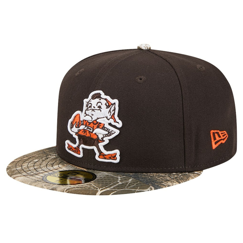 New Era Cleveland Browns Brown Active Two-Tone Camo 59FIFTY Fitted Hat for sale