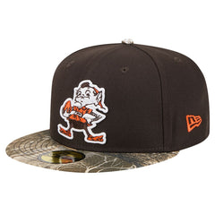 New Era Cleveland Browns Brown Active Two-Tone Camo 59FIFTY Fitted Hat for sale
