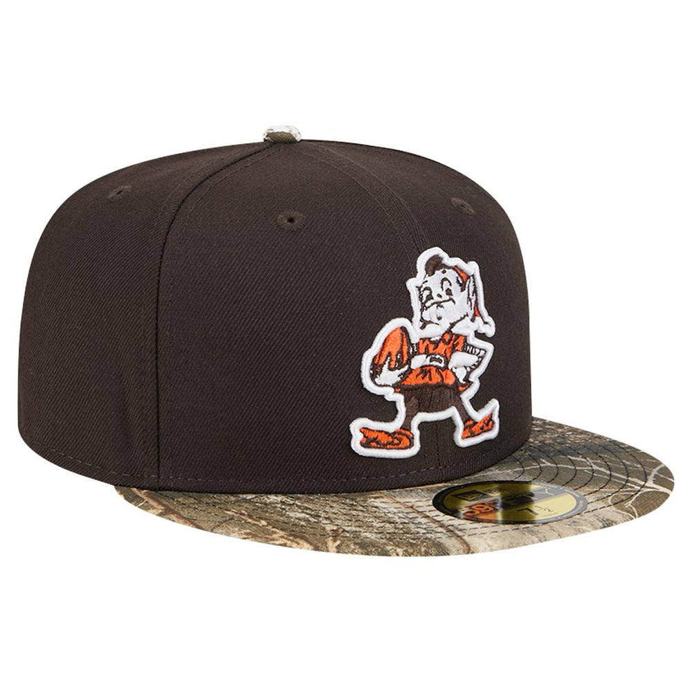 New Era Cleveland Browns Brown Active Two-Tone Camo 59FIFTY Fitted Hat for sale