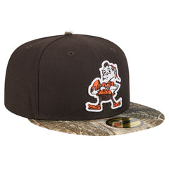 New Era Cleveland Browns Brown Active Two-Tone Camo 59FIFTY Fitted Hat for sale